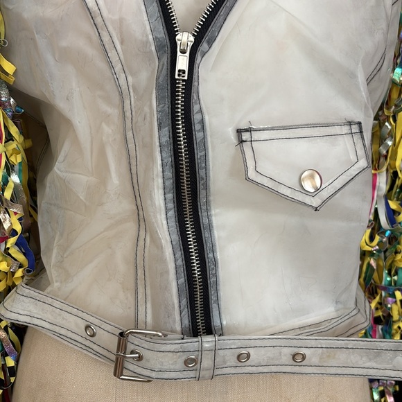 Birds of Prey Harley Quinn Comic Cosplay Clear Moto Jacket - Picture 5 of 13